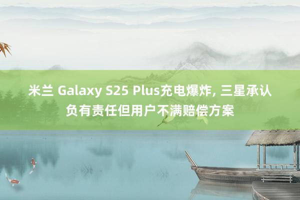 米兰 Galaxy S25 Plus充电爆炸, 三星承认负有责任但用户不满赔偿方案