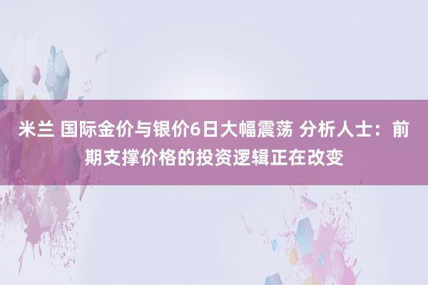 米兰 国际金价与银价6日大幅震荡 分析人士：前期支撑价格的投资逻辑正在改变